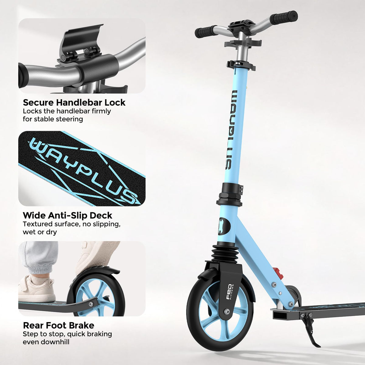 Kick Scooter with 8 Big Wheels G2489
