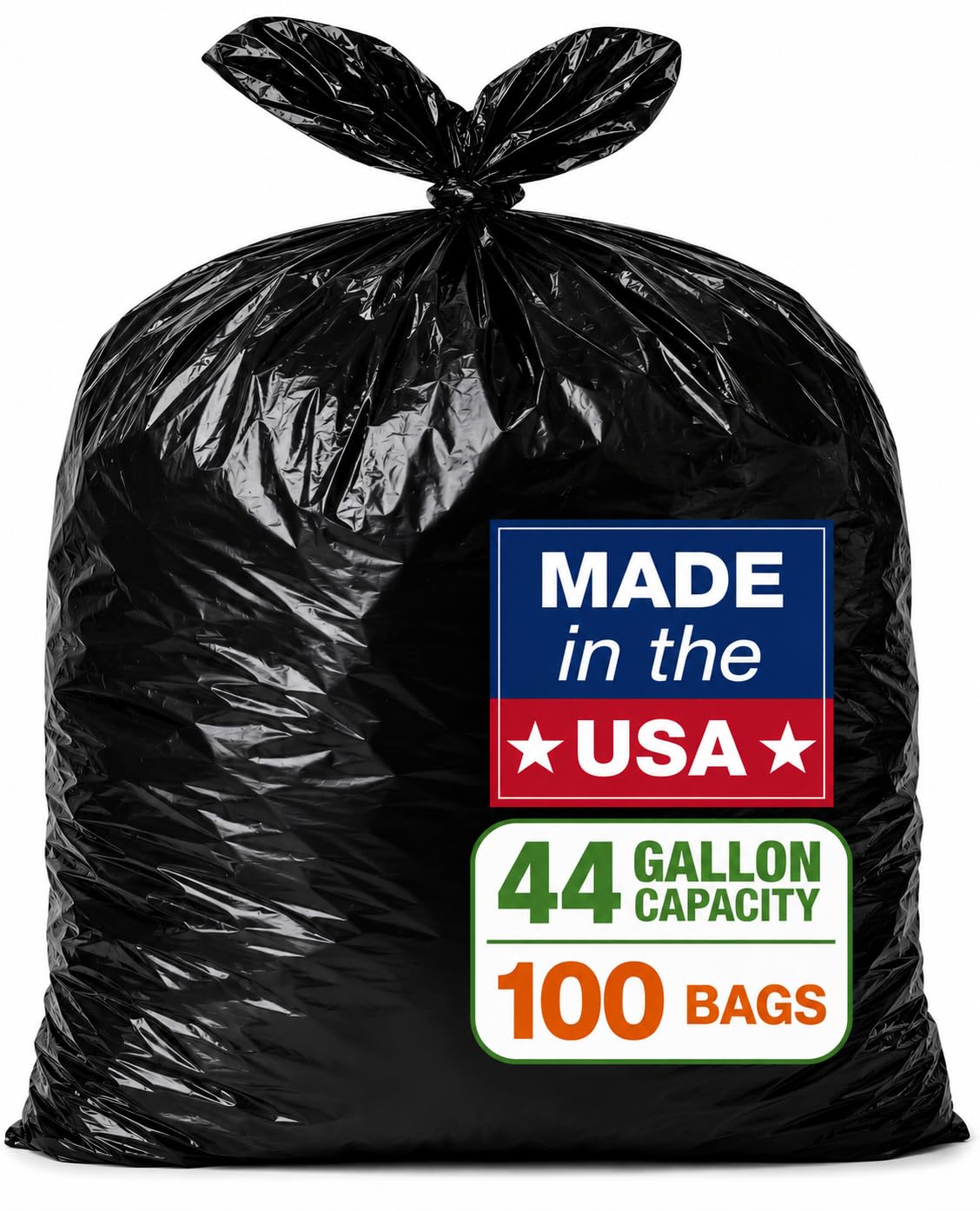 40-45 Gallon Heavy Duty Black Trash Bags 100 Count F741