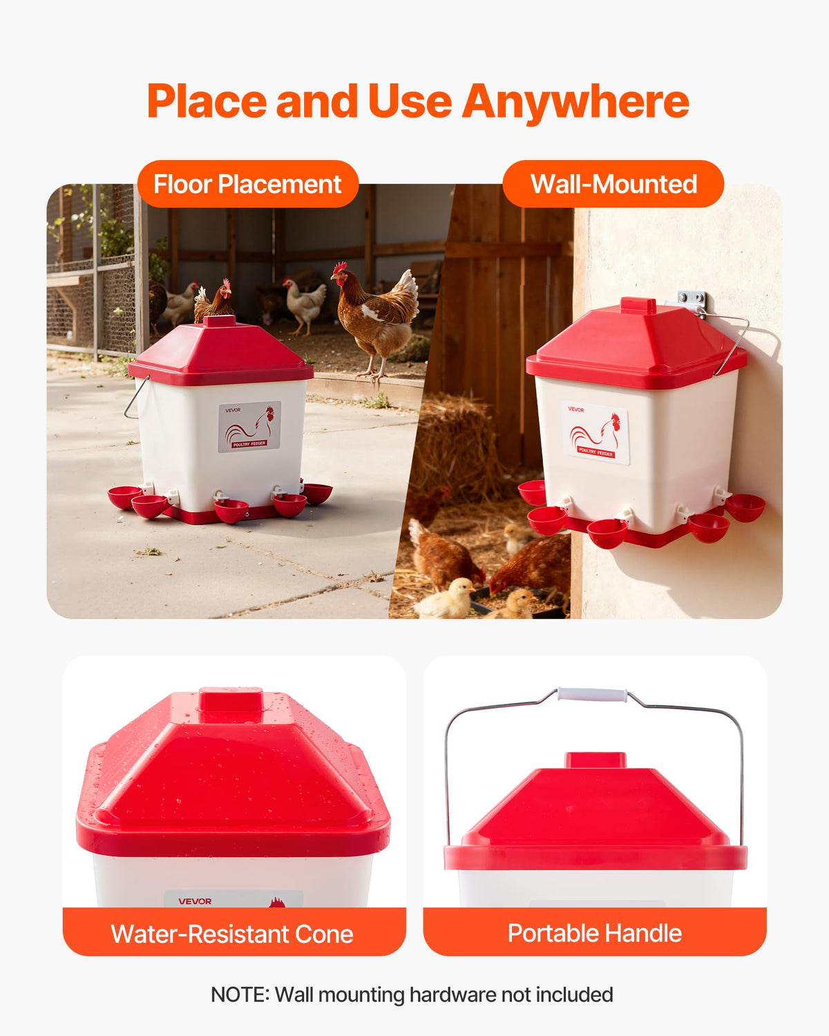 5 Gallon Automatic Chicken Waterer with 6 Water Ports I878082