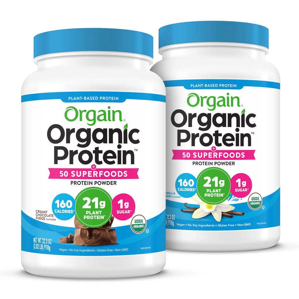 Organic Vegan Protein + 50 Superfoods Powder, 21g Plant Based Protein, 2.02 lb I960