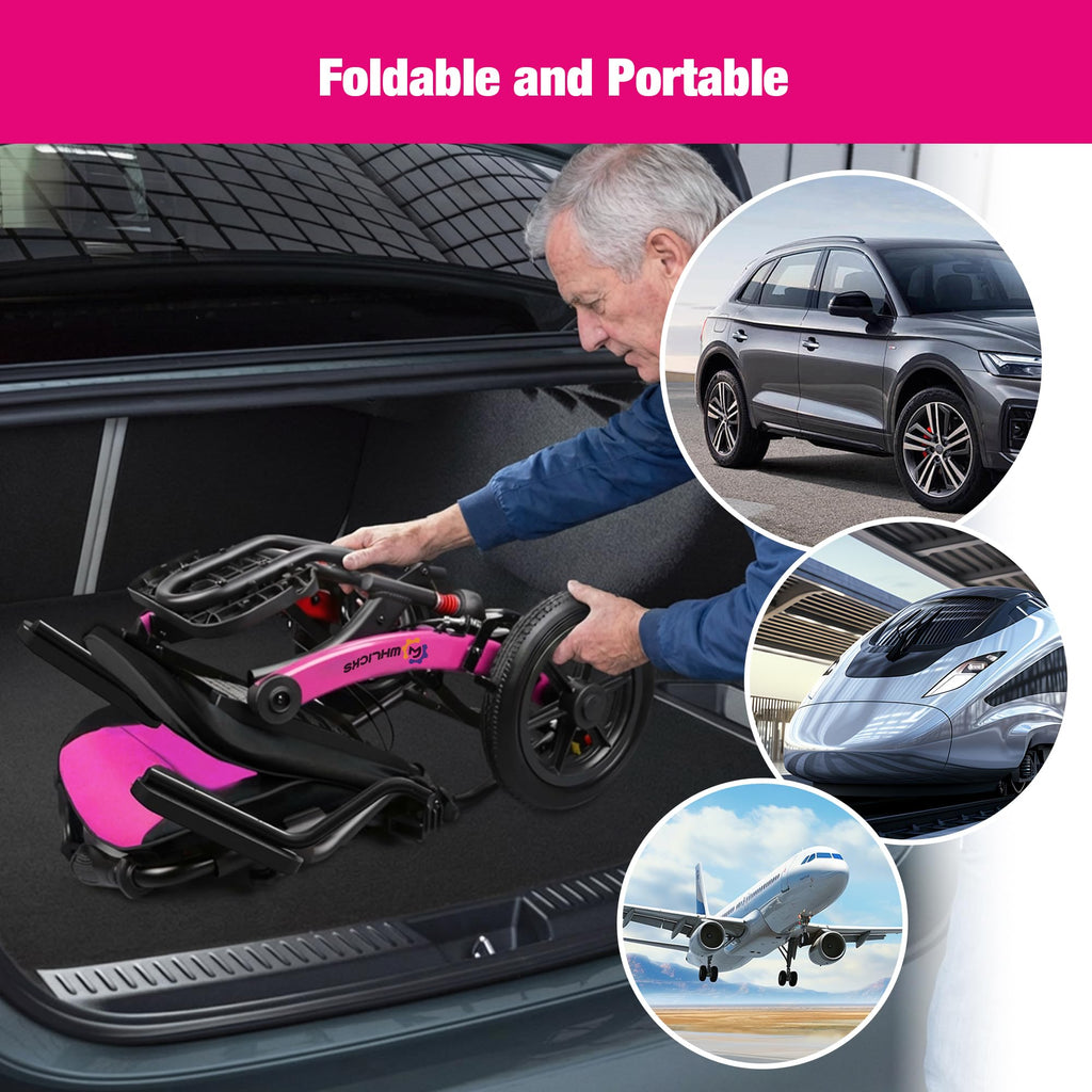 Lightweight Foldable Wheelchair with 12-inch Wheels and Removable Cushion T128