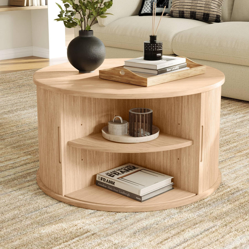 Round Coffee Table with Storage U221398