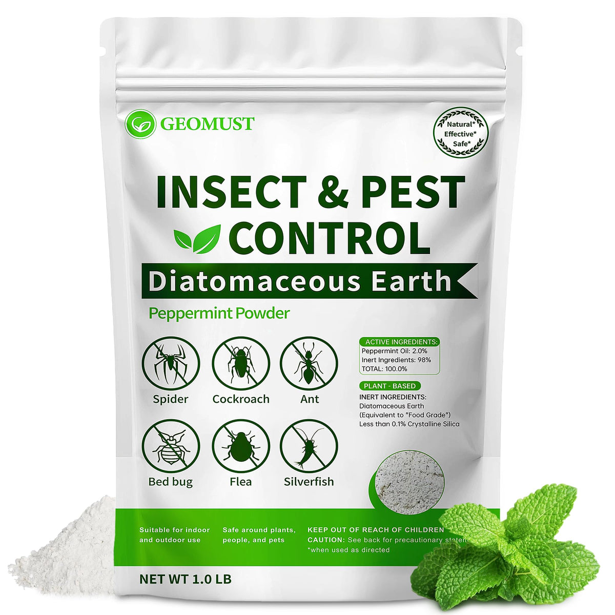 Diatomaceous Earth Food Grade Insect Killer 1 lb Y354