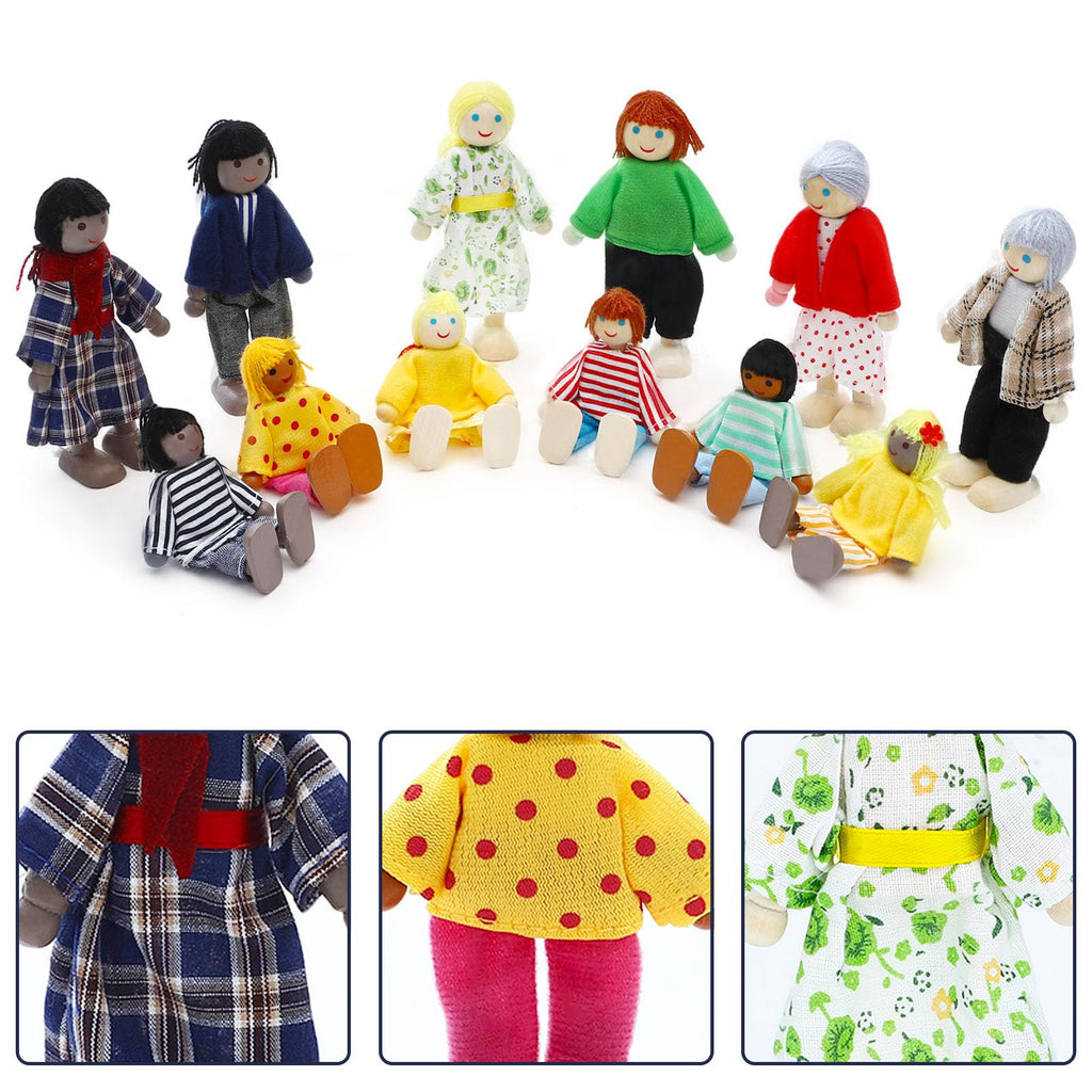 Wooden Dollhouse Family Set 23 Pieces N4102