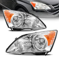 Halogen Headlight Assembly with Chrome Housing Amber Reflector D801551