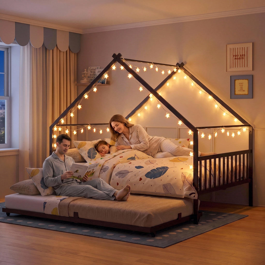 Black Daybed with Trundle P704