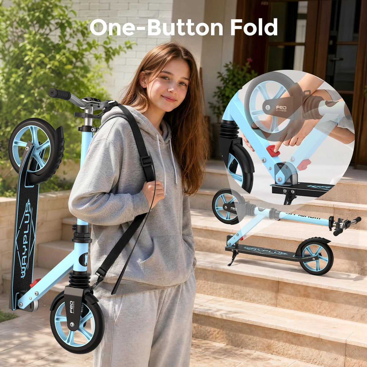 Kick Scooter with 8 Big Wheels G2489