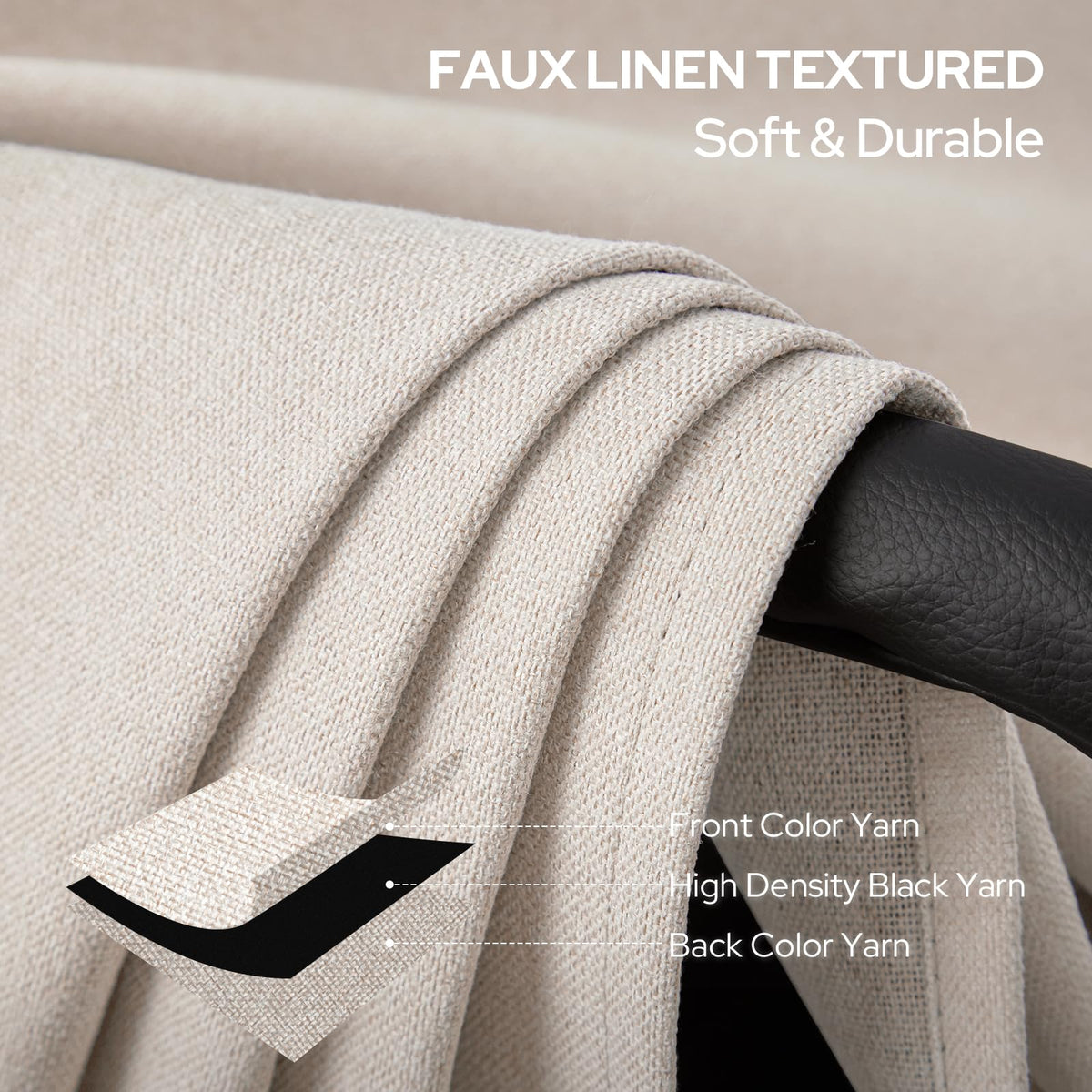 100% Blackout Linen Door Curtains 26x72 Inch Z57998