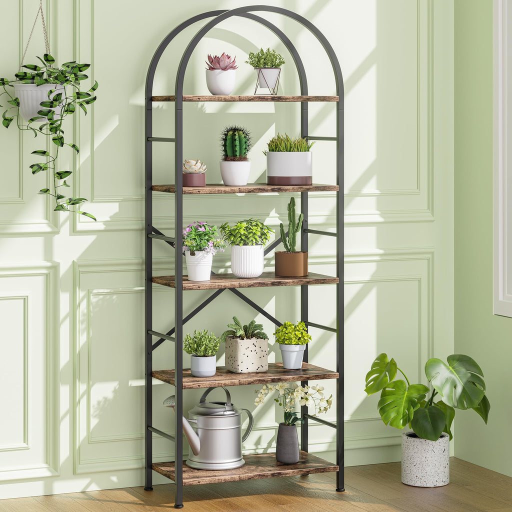 5 Tier Brown Bookshelf M967