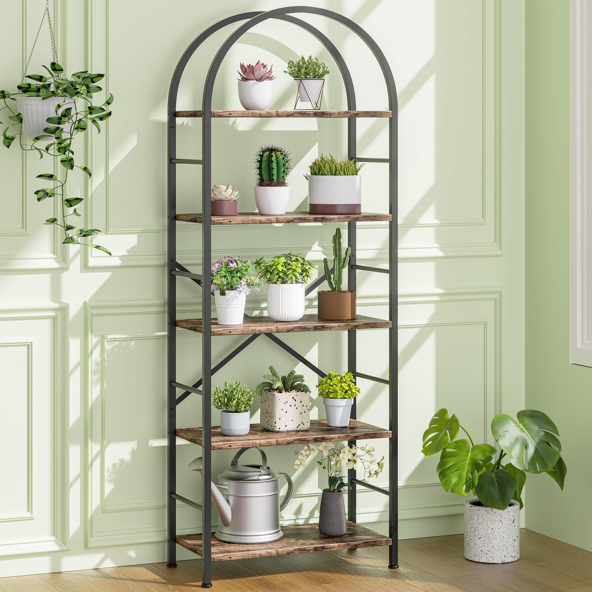5 Tier Brown Bookshelf M967