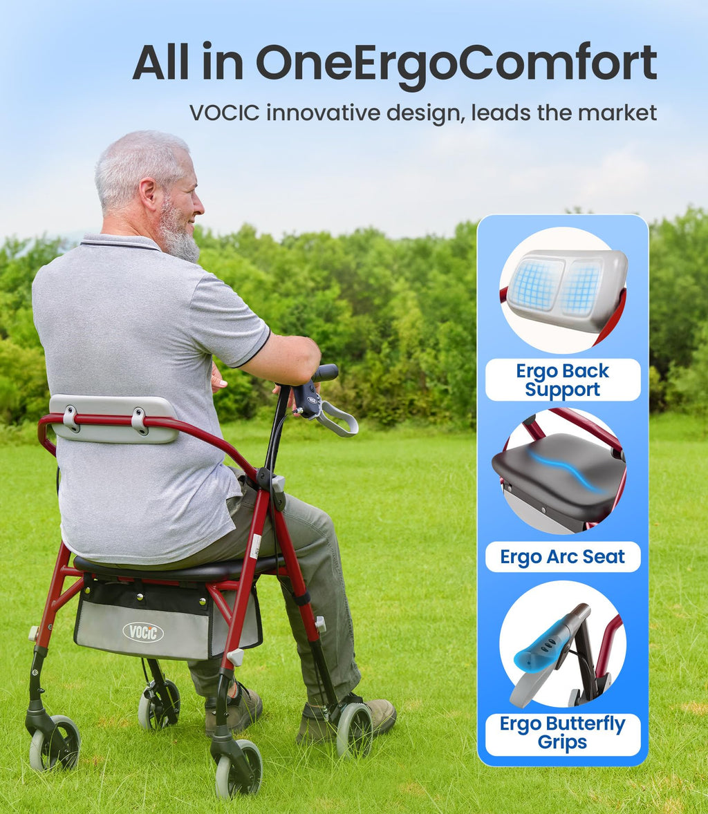 Rollator Walker with Seat A915733