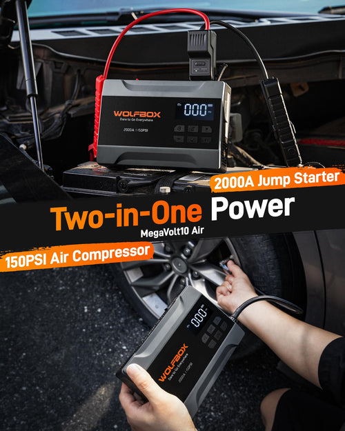 2000A Portable 12V Jump Starter with Air Compressor G620