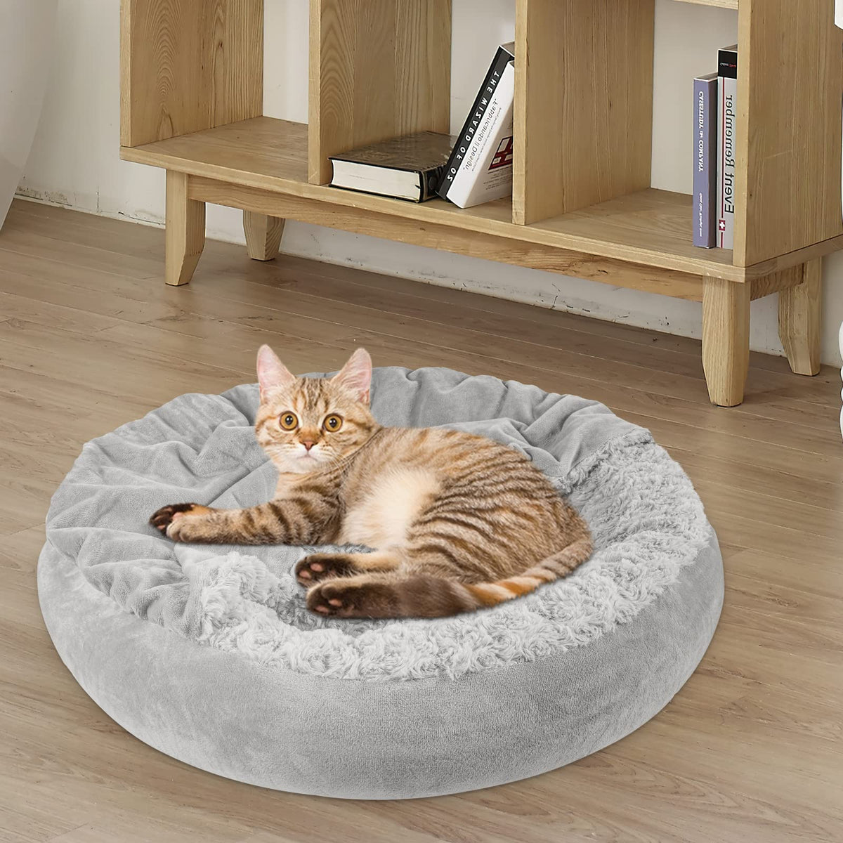 Hooded Blanket Donut Round Dog Bed 23 inch P502