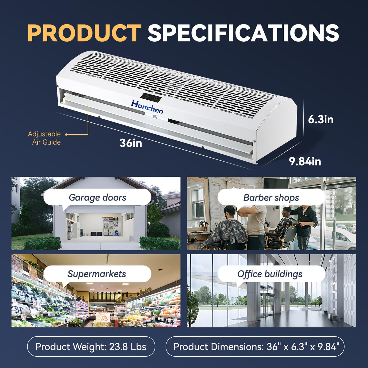 36 Inch 2 Speeds Air Curtain I280626