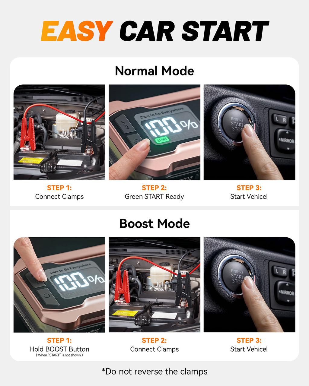 12V Pink Portable Car Jump Starter with 65W Quick Charger F754