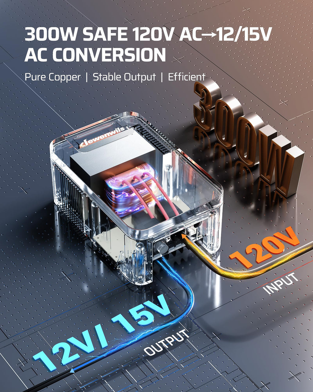 300W WiFi Low Voltage Landscape Transformer T828813