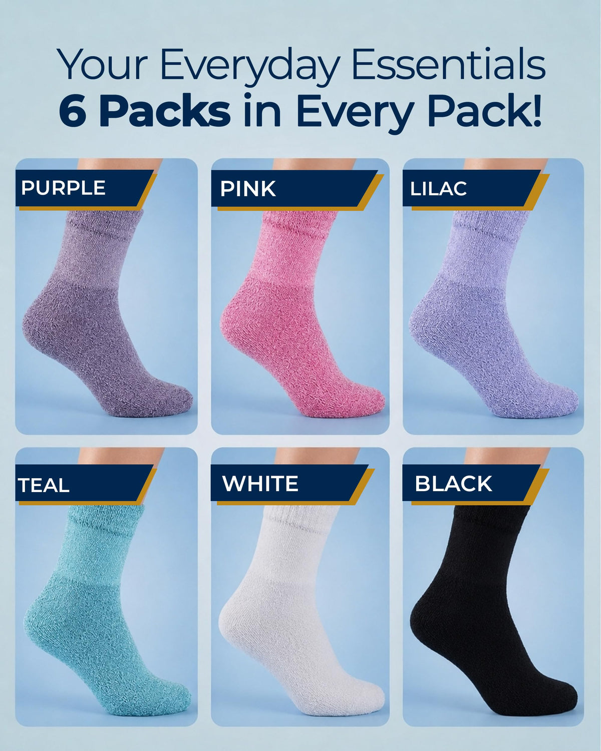 Bamboo Viscose Ankle Diabetic Socks 6 Pairs C13293