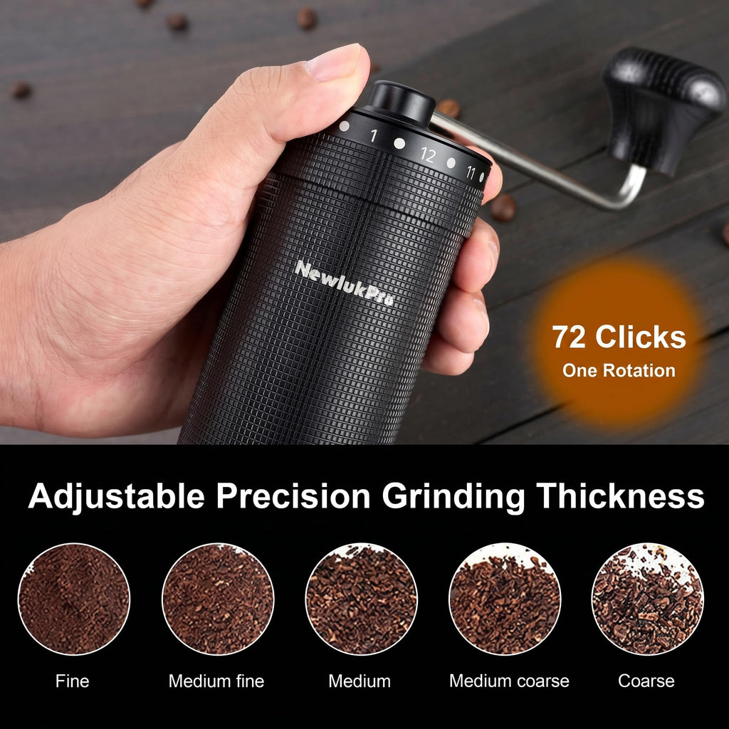 Manual Coffee Grinder, Titanium Conical Burr, 35g Capacity Y432