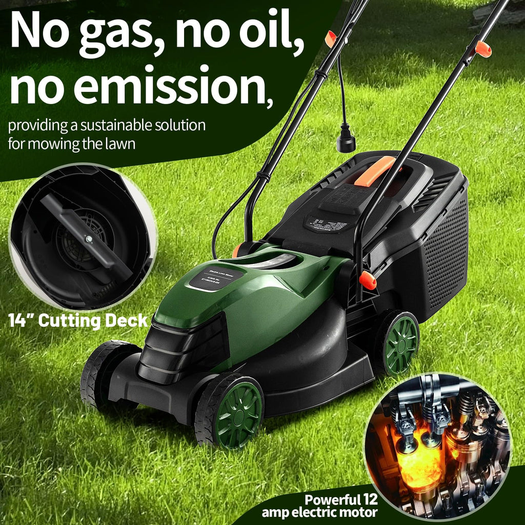 Electric Lawn Mower with Grass Collection Box R5414