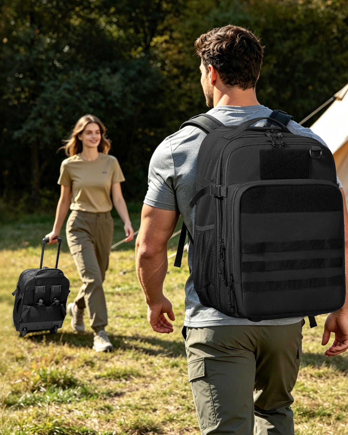 17 Inch Rolling Tactical Laptop Backpack with Wheels J836207