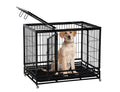 48'' Heavy Duty Metal Dog Crate with Wheels L5488