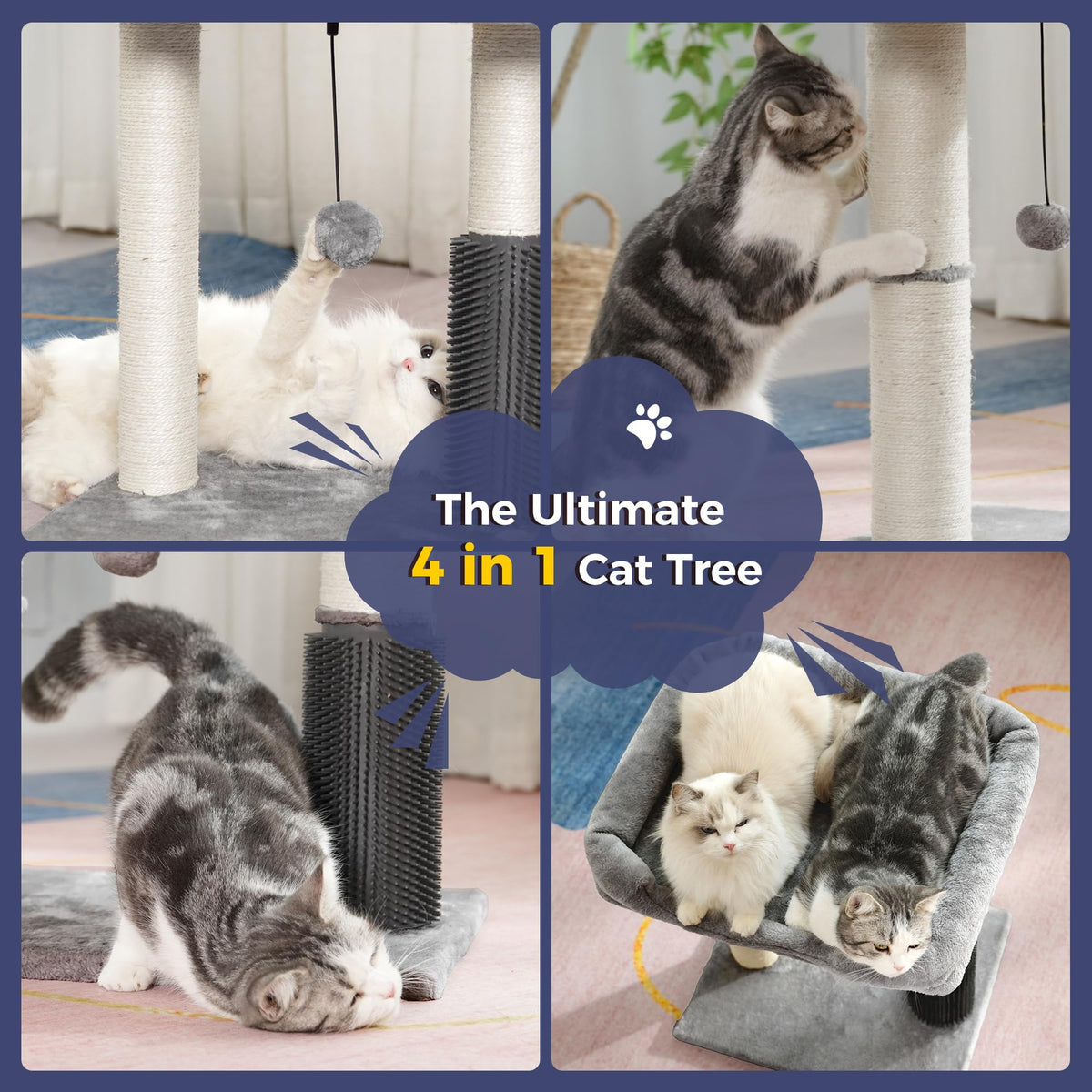 Cat Tree Tower with Bed R886