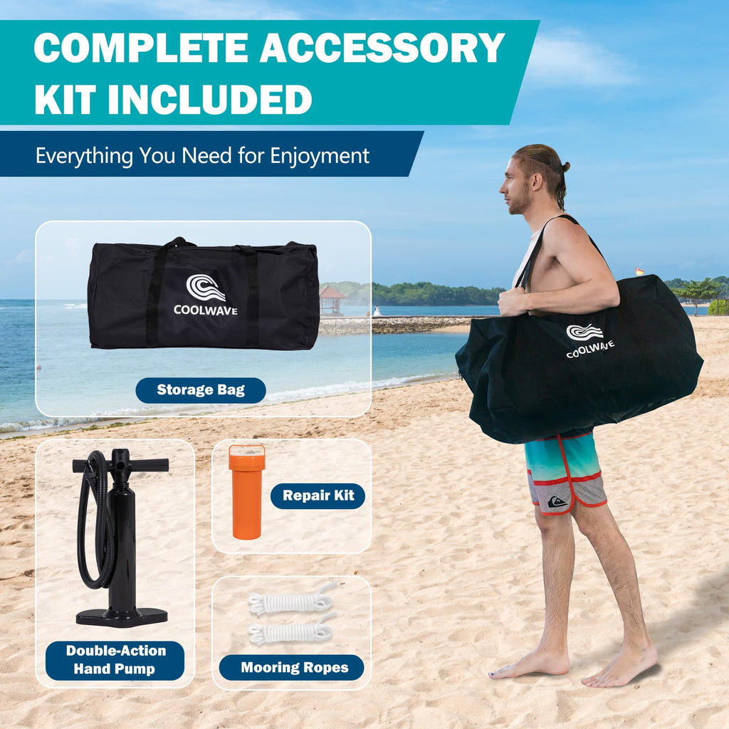 Inflatable Water Hammock Floating Dock with Cup Holders T922154