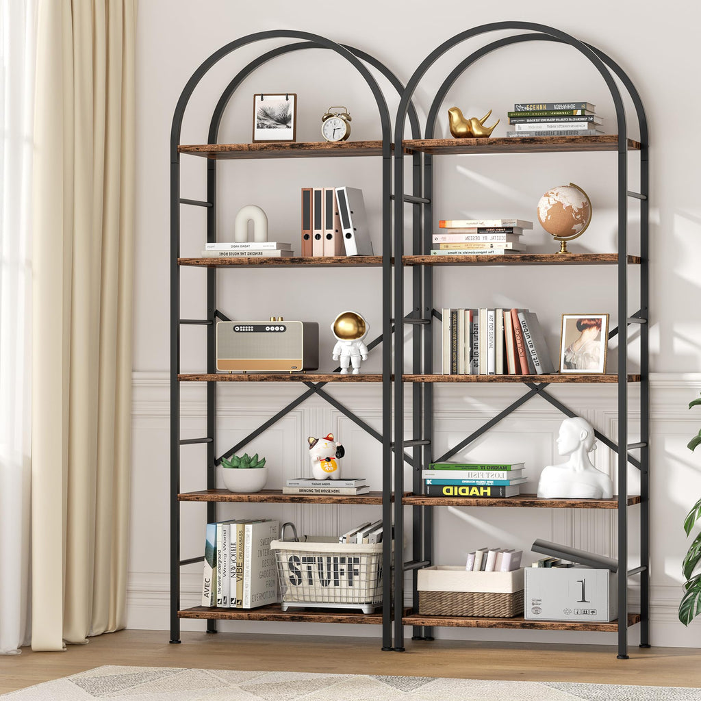 5 Tier Brown Bookshelf M967