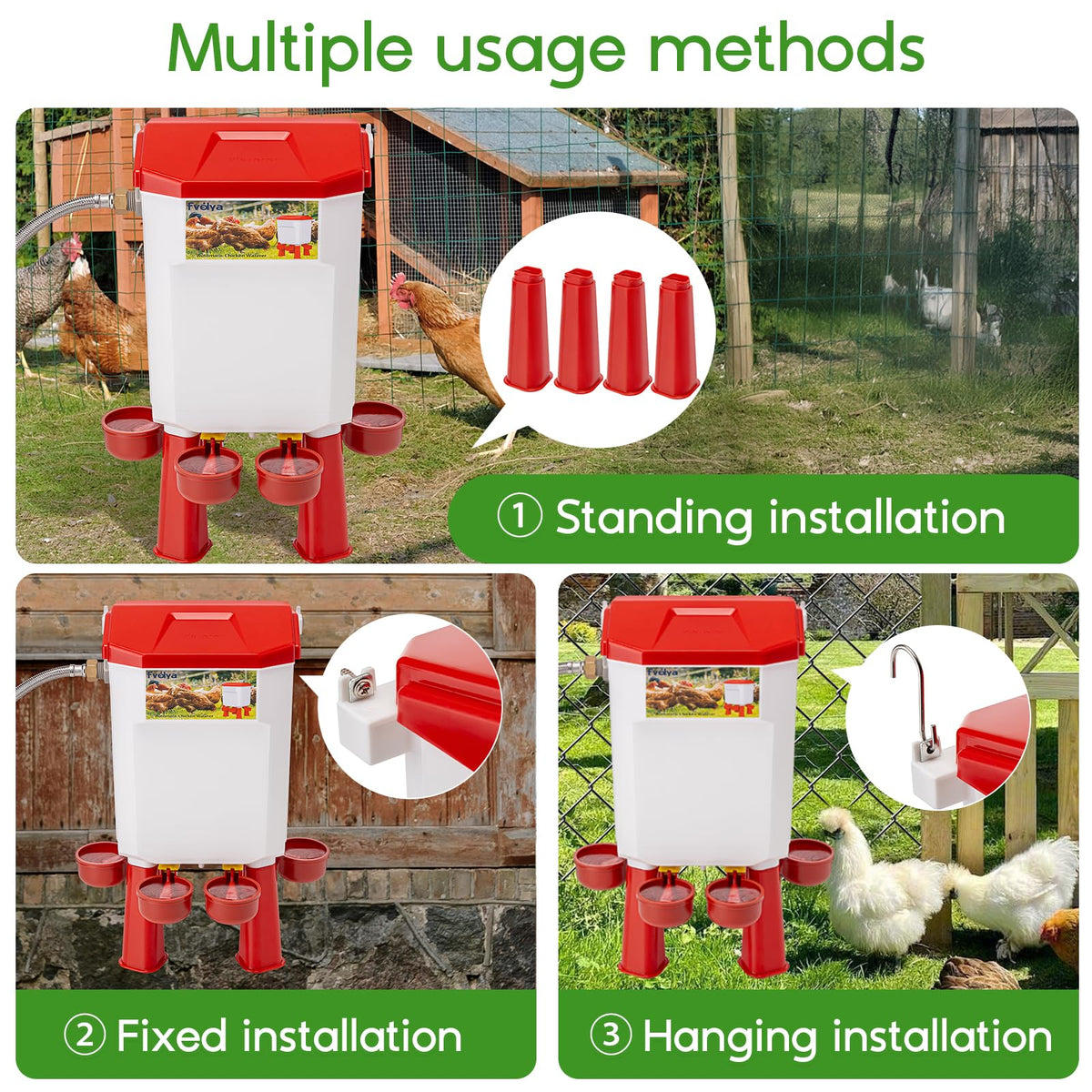 Automatic Chicken Waterer with Four Water Cups X460