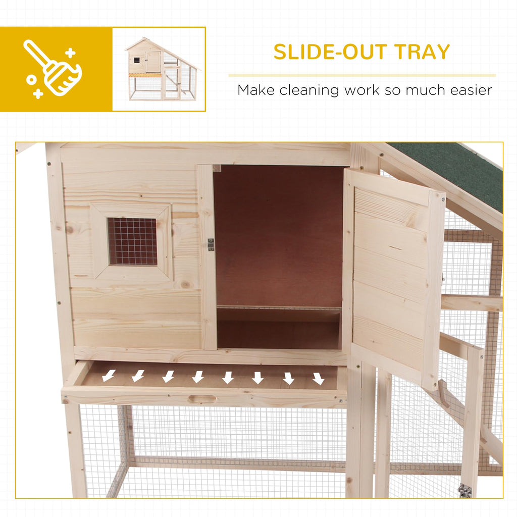 55" 2-Tier Wooden Rabbit Hutch with Ramp X90078