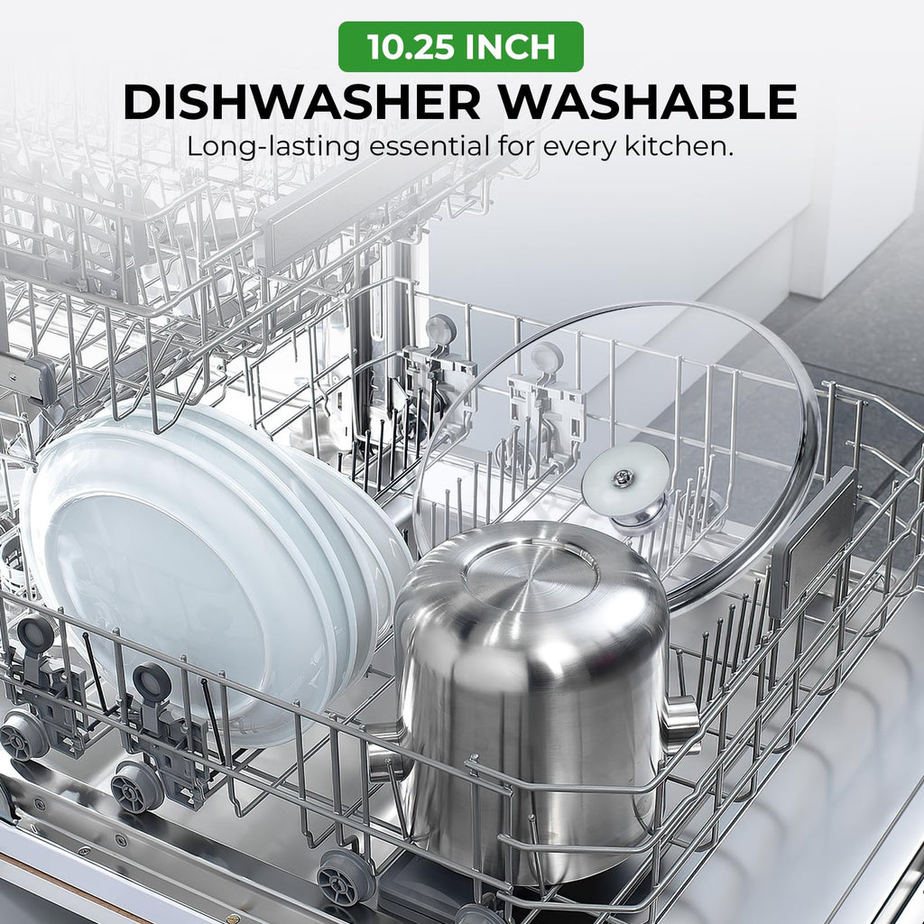 10.25 Inch Tempered Glass Lid with Stainless Steel Knob P899