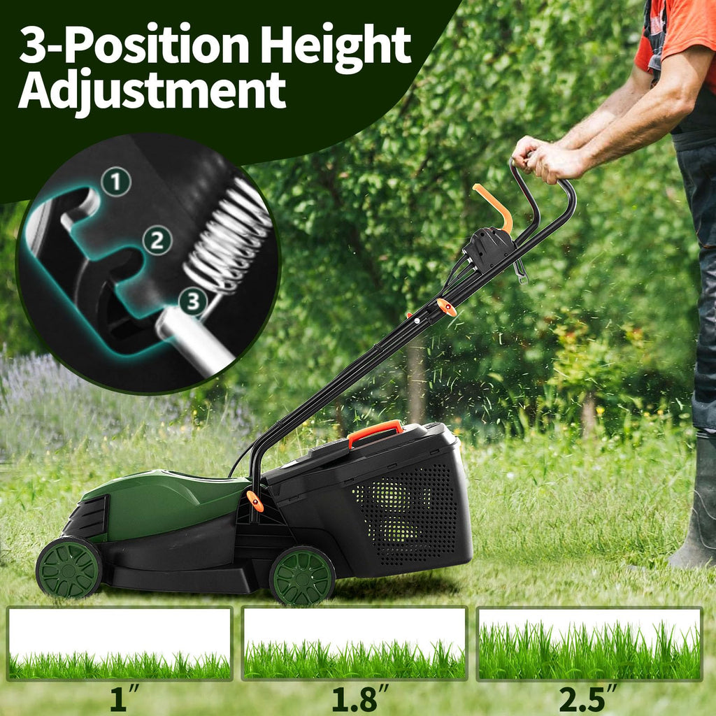 Electric Lawn Mower with Grass Collection Box R5414
