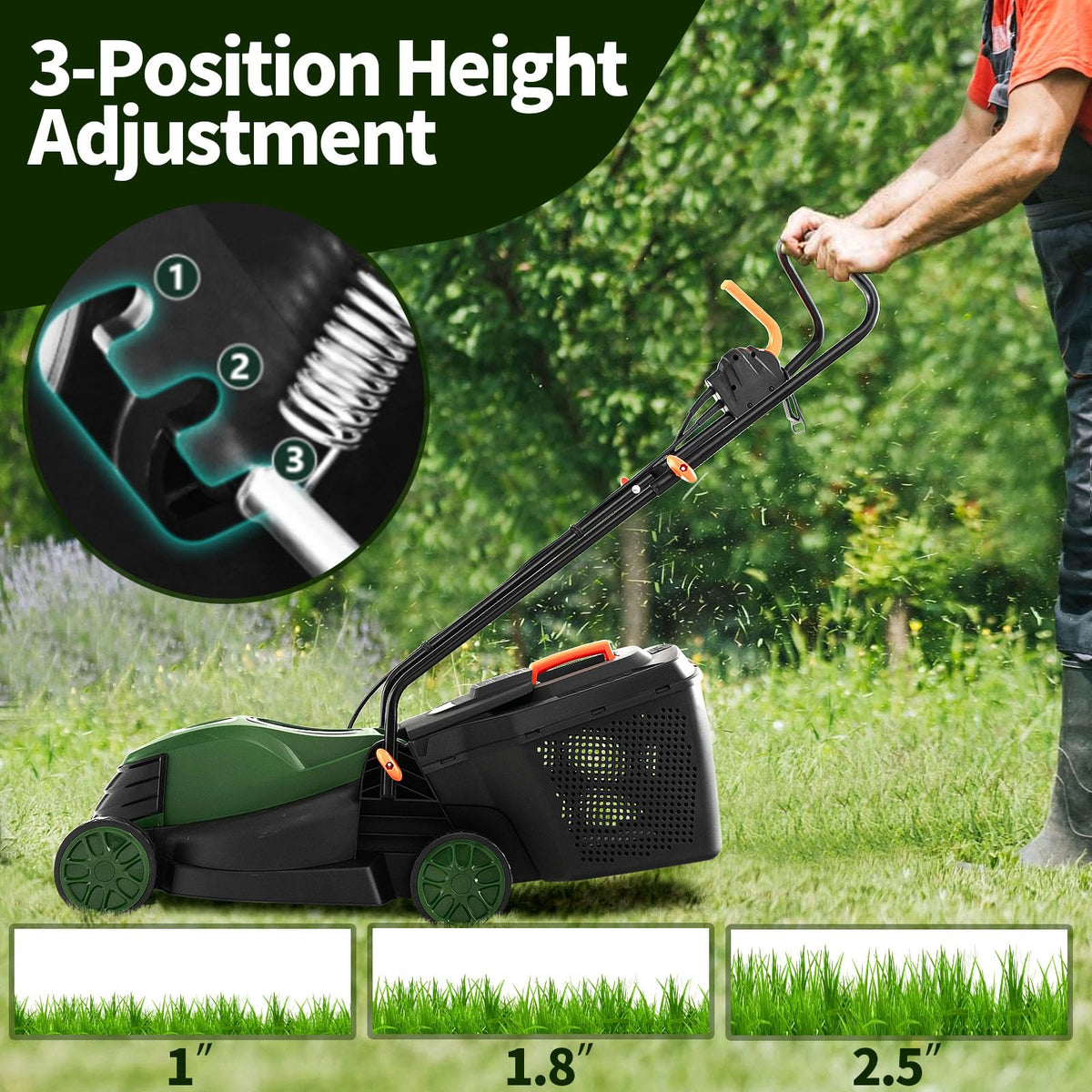 Electric Lawn Mower with Grass Collection Box R5414