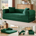 Green Corduroy Convertible Futon Sofa Bed A414