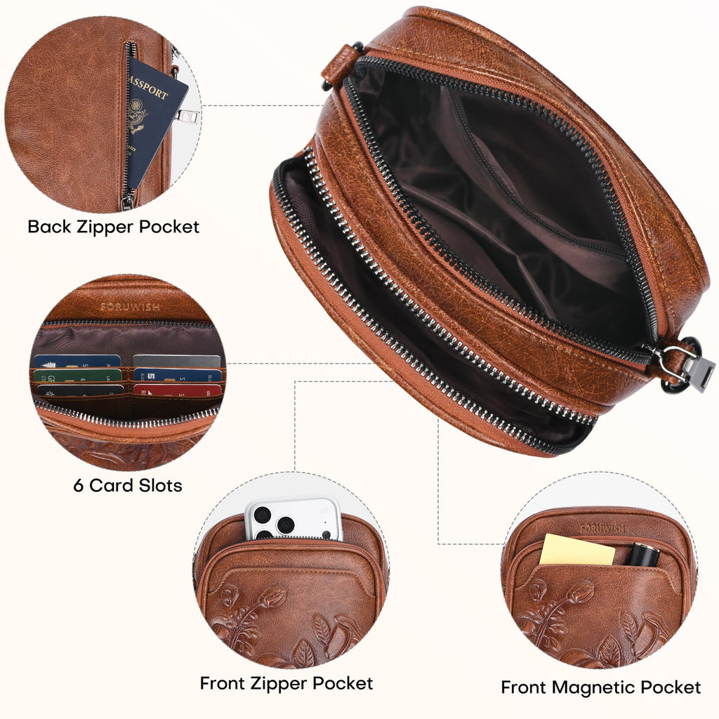 Small RFID Leather Crossbody Bag Z22504