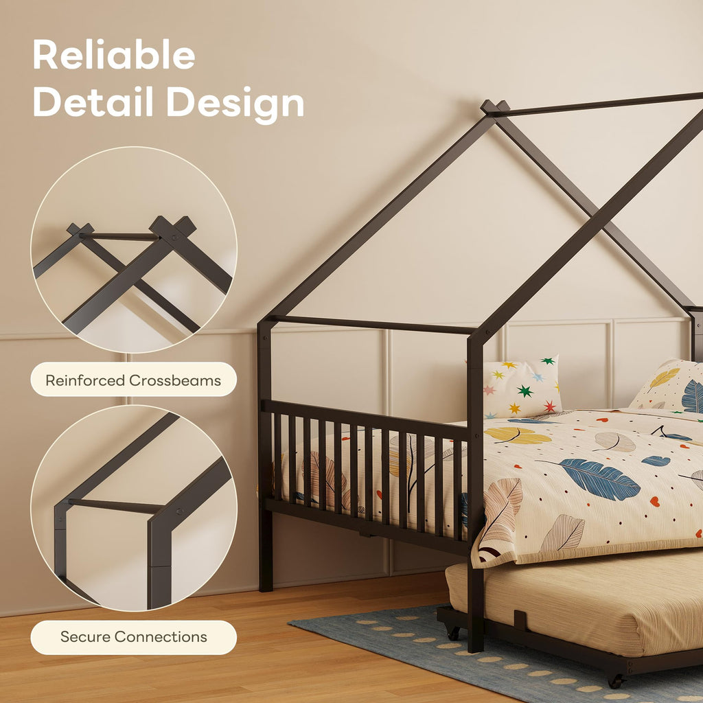 Black Daybed with Trundle P704