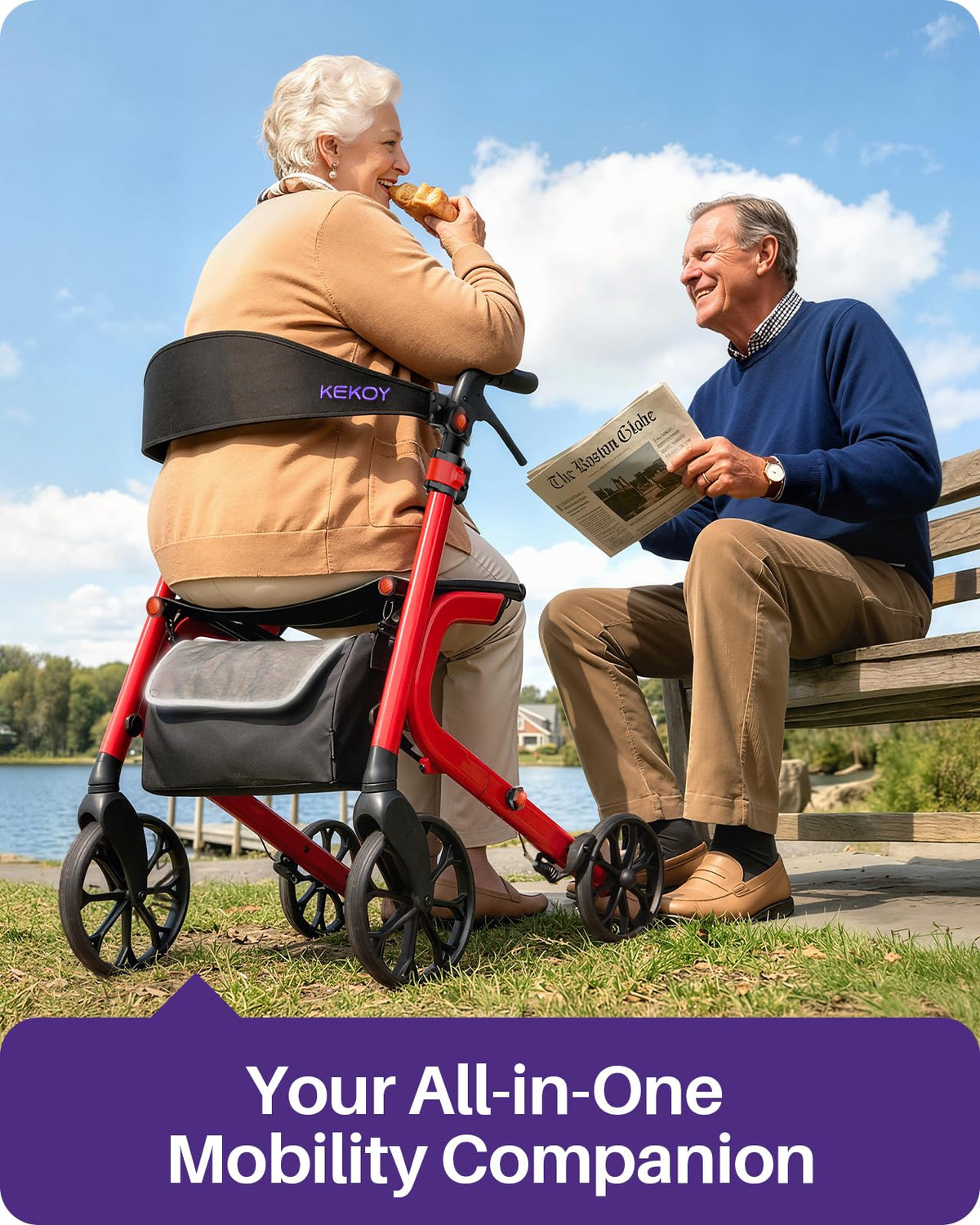 Bariatric Rollator Walker with Seat Z20629