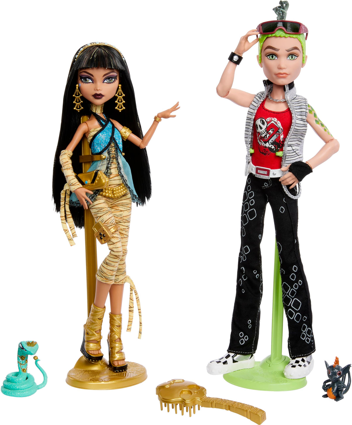 Dolls 2-Pack with Doll Stands, Diaries & Pets P39493