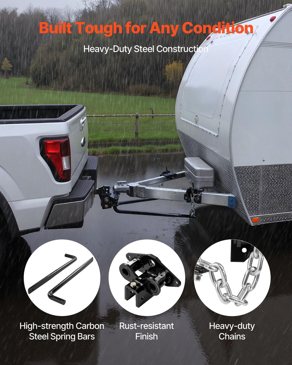 10000 lbs Weight Distribution Hitch with 2 in Shank and 2-5/16 in Ball J55048