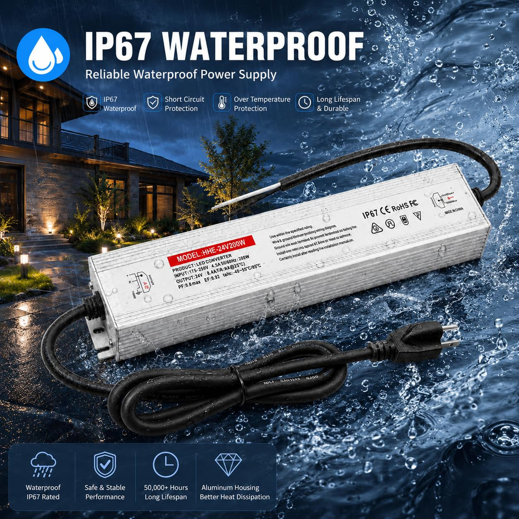 24V 200W IP67 Waterproof LED Power Supply F28562