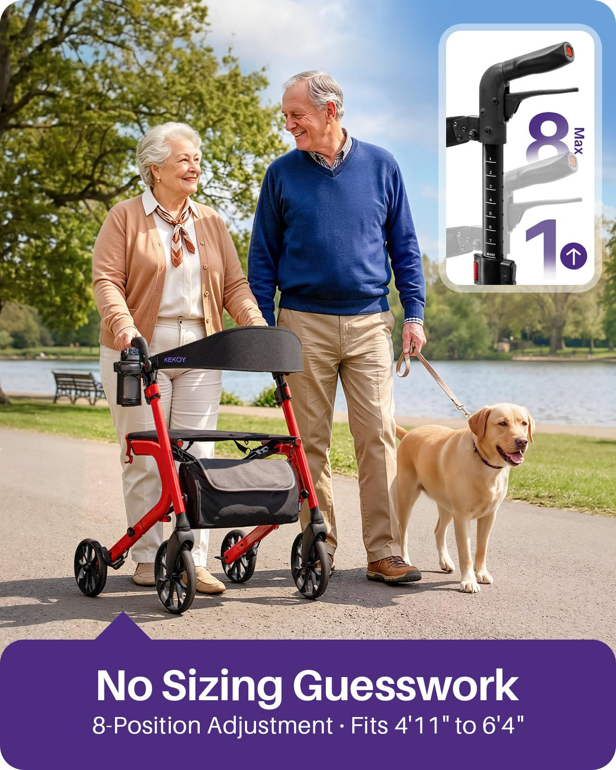 Bariatric Rollator Walker with Seat Z20629