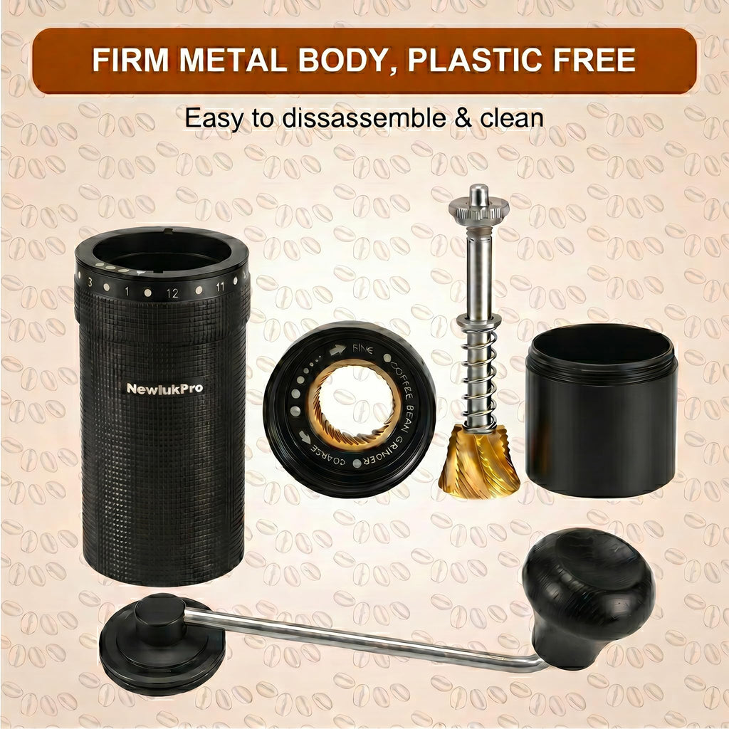 Manual Coffee Grinder, Titanium Conical Burr, 35g Capacity Y432