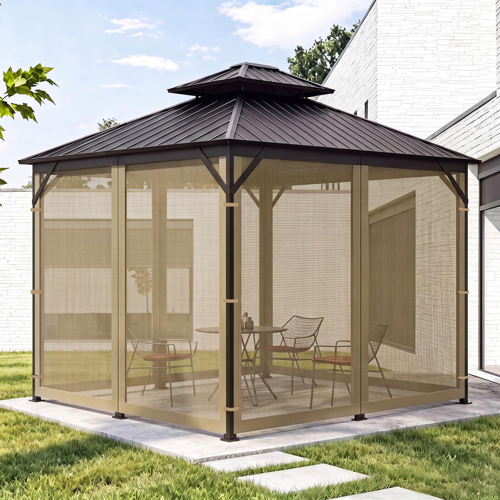 10x12 4-Panel Mosquito Netting Sidewall with Zipper T33660