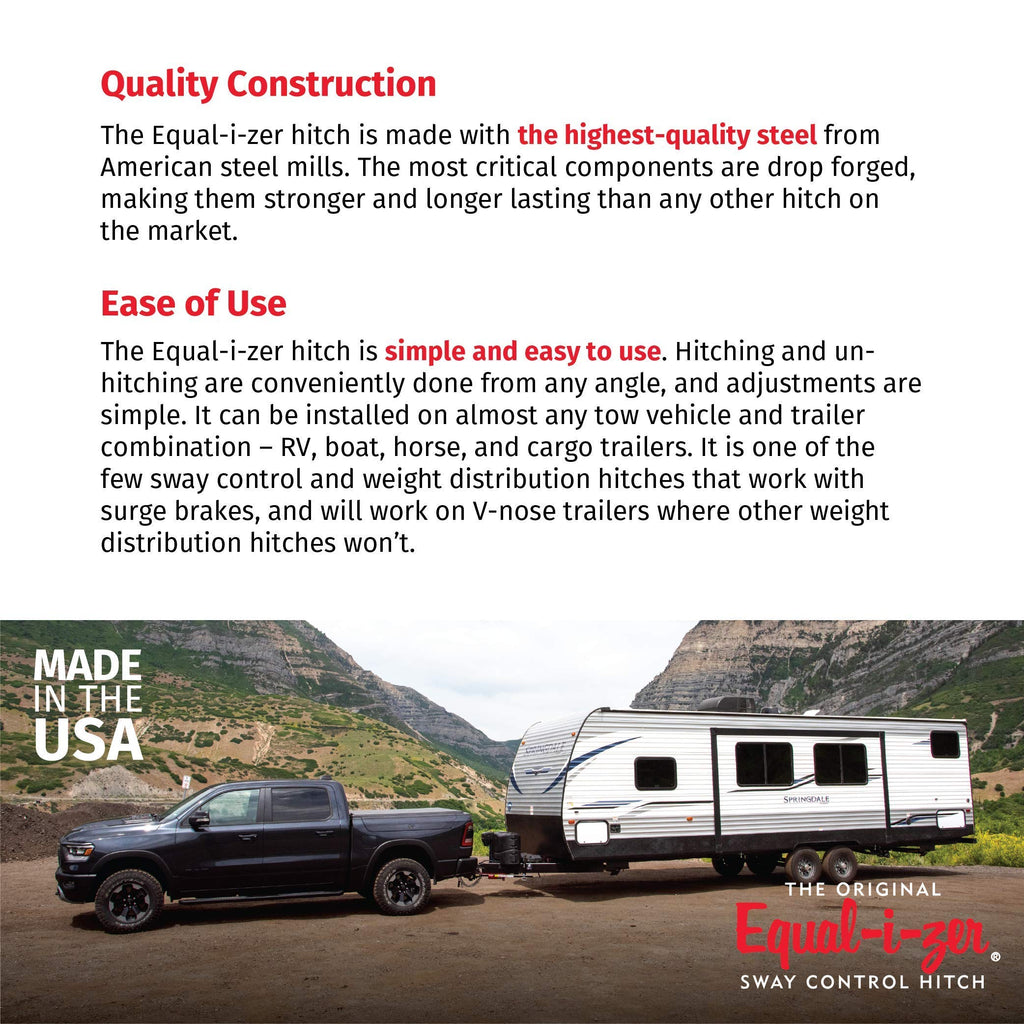 4-point Sway Control Hitch, 10,000 Lbs Trailer Weight Rating X37832