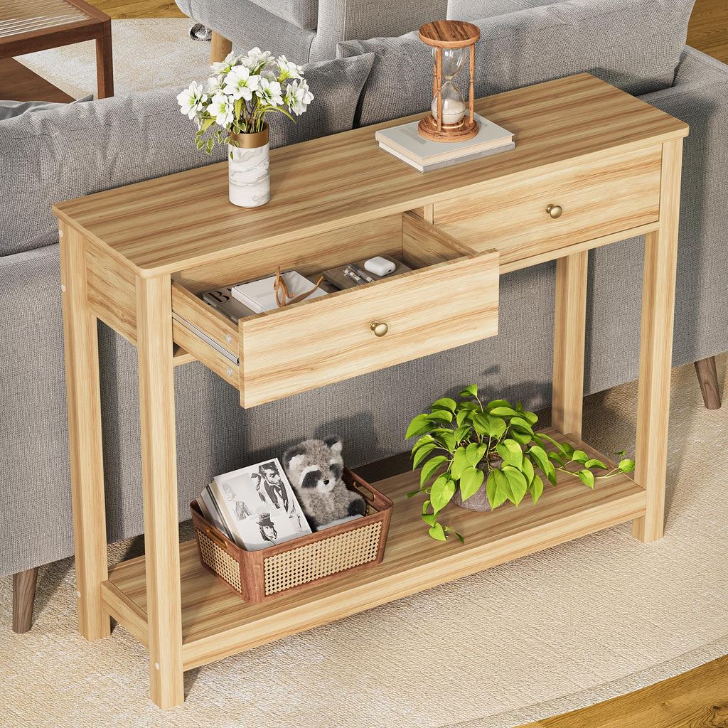 2 Drawer Oak Console Table A8839
