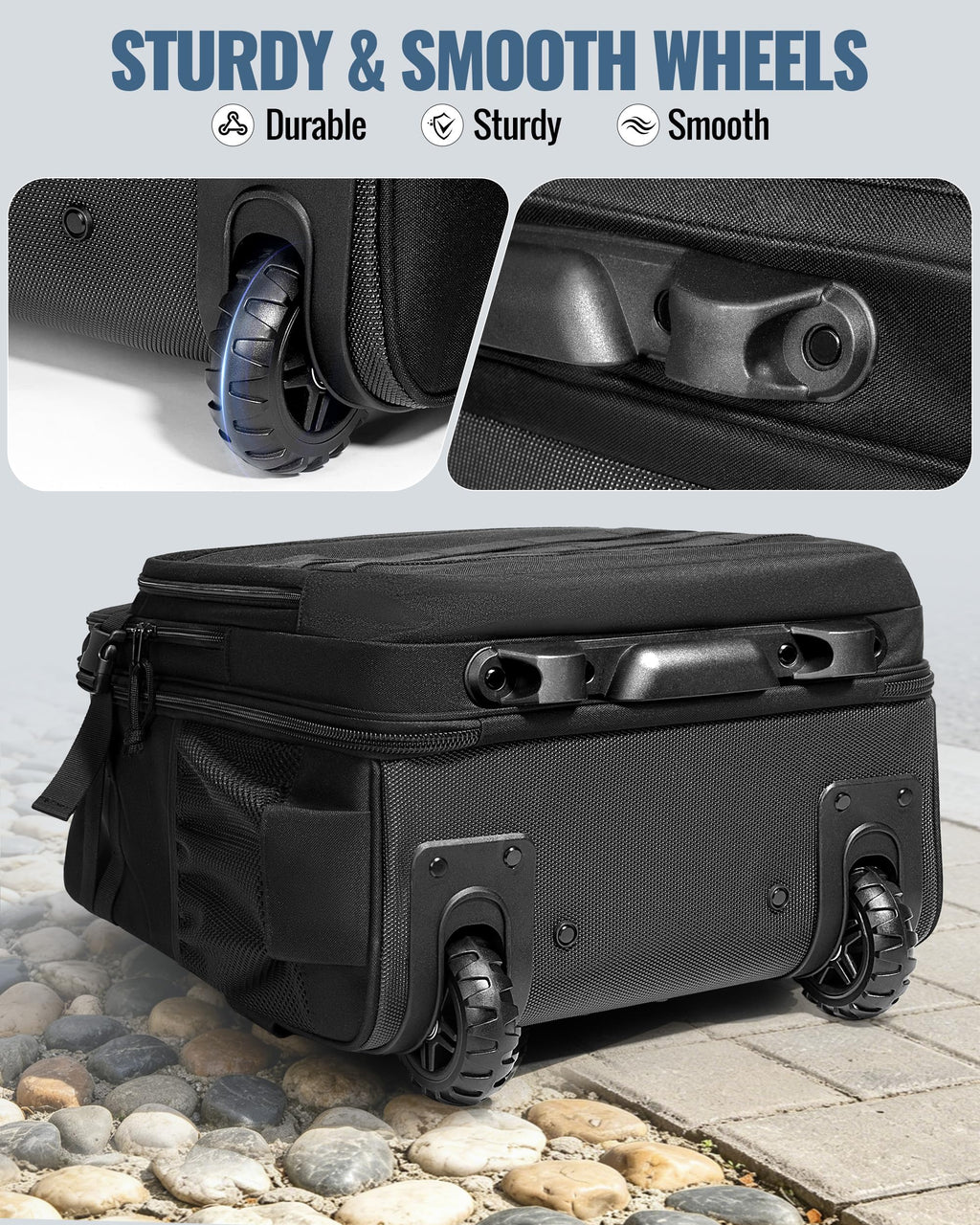 17 Inch Rolling Tactical Laptop Backpack with Wheels J836207