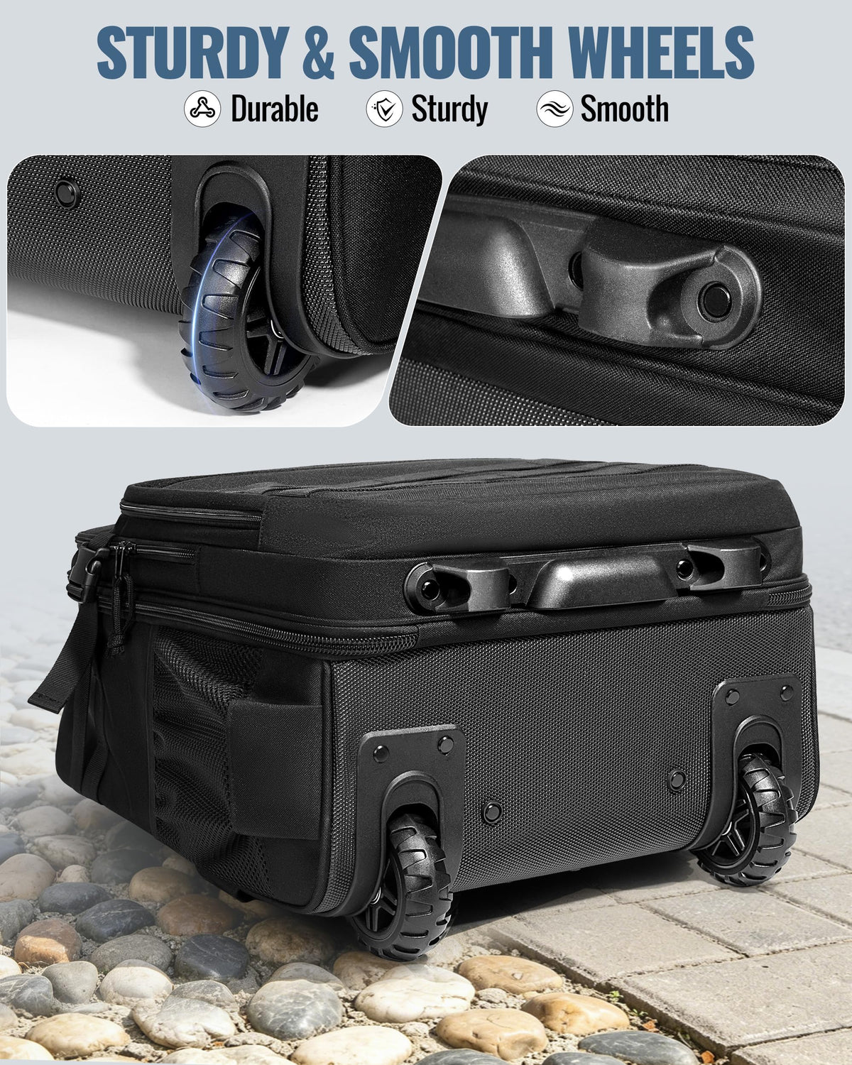 17 Inch Rolling Tactical Laptop Backpack with Wheels J836207