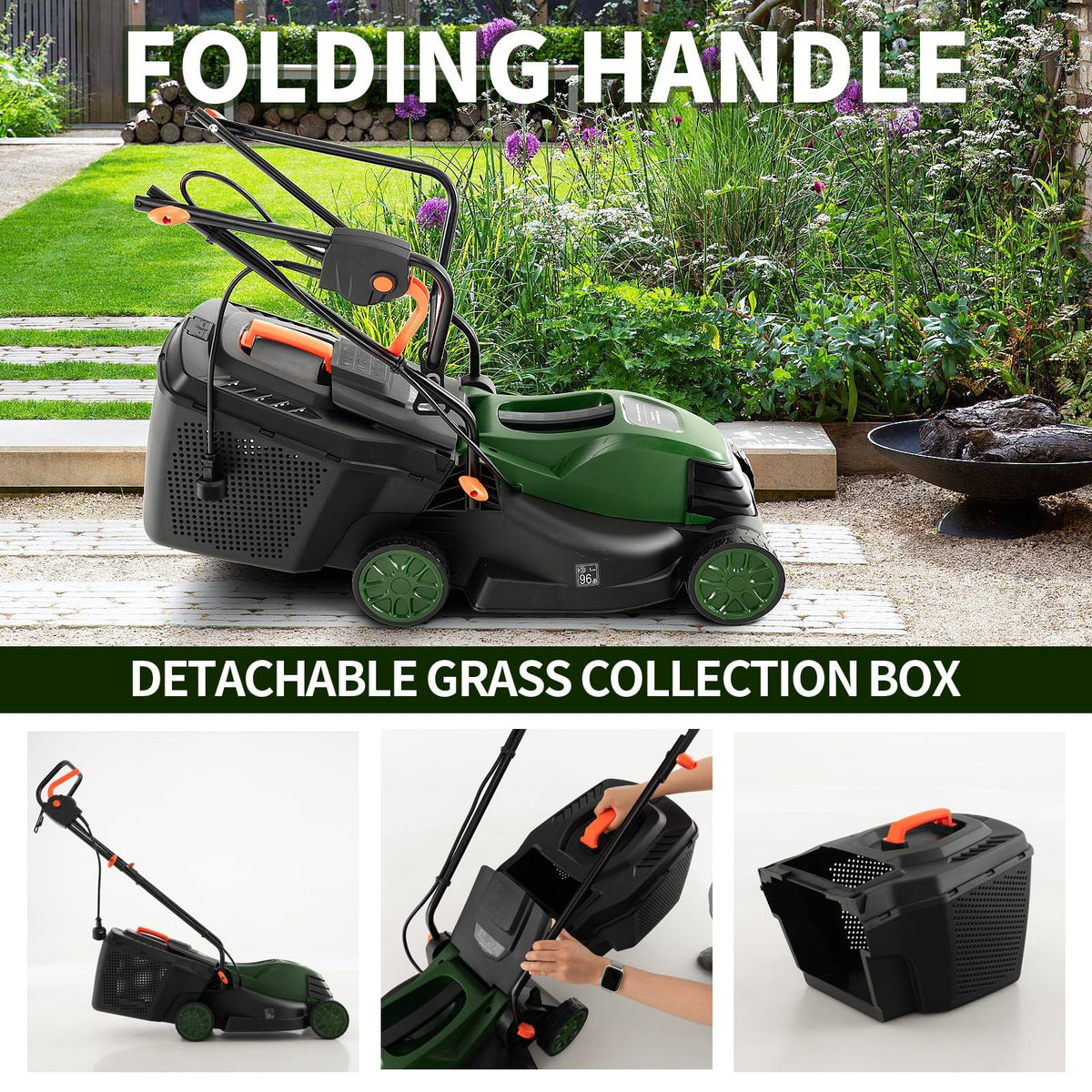 Electric Lawn Mower with Grass Collection Box R5414